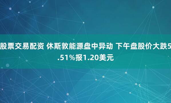 股票交易配资 休斯敦能源盘中异动 下午盘股价大跌5.51%报1.20美元